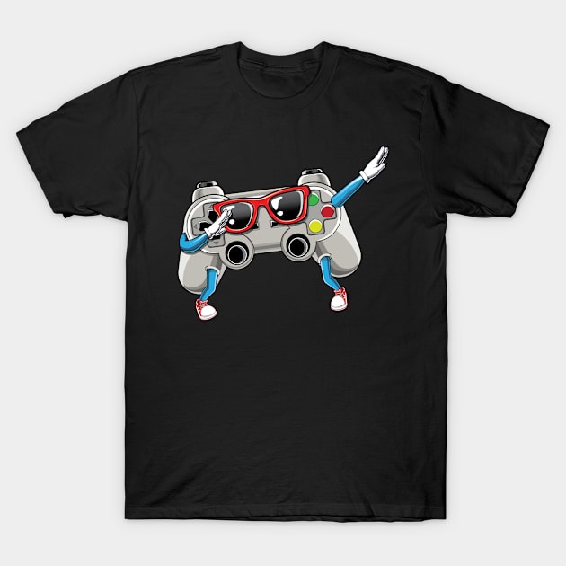 Dabbing sunglasses video game controller, Gamer T-Shirt by tmuzaa